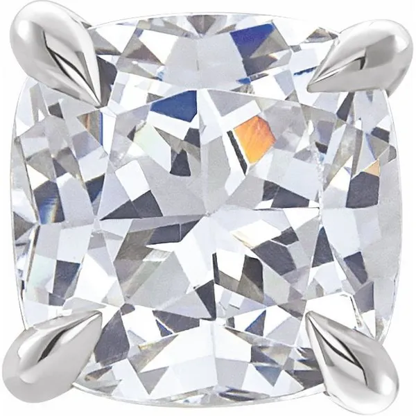 14k WG (1.0 CT) 5.5x5.5 mm Cushion Claw Prong Peg Setting Vaughan's Jewelry Edenton, NC