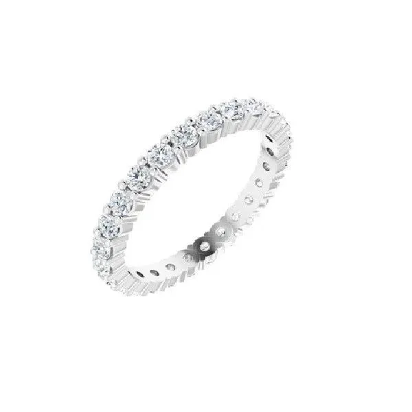 14k WG 0.878CT 2mm Round Eternity Band Vaughan's Jewelry Edenton, NC