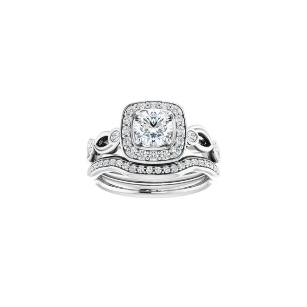 14k WG 5.5mm Round Engagement Ring Mounting (Center Sold Separately) Vaughan's Jewelry Edenton, NC