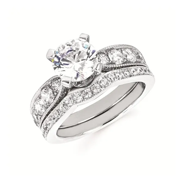 14k WG 1.09CT Diamond Accented Engagement Ring (Center Sold Separately) Image 2 Vaughan's Jewelry Edenton, NC