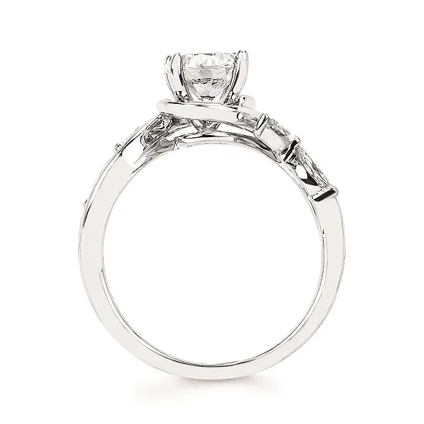 14k WG .36CT Marquise Diamond Accented Engagement Ring (Center Sold Separately) Image 3 Vaughan's Jewelry Edenton, NC