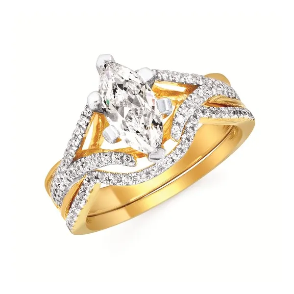 14k WG .19CT Split Shank Diamond Accented Engagement Ring (Center Sold Separately) Image 2 Vaughan's Jewelry Edenton, NC