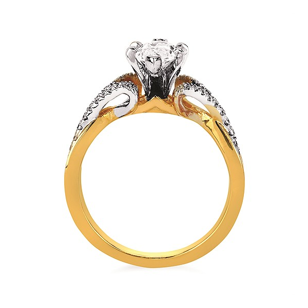14k WG .19CT Split Shank Diamond Accented Engagement Ring (Center Sold Separately) Image 3 Vaughan's Jewelry Edenton, NC