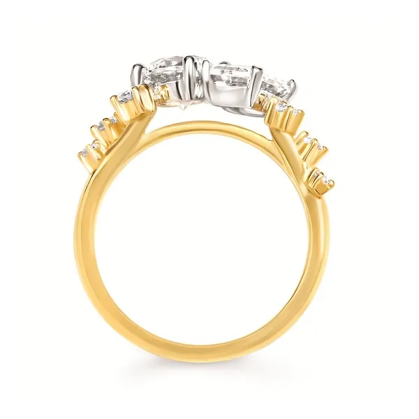 14k YG .17CT Toi Moi with Accented Diamonds Engagement Ring (Center Sold Separately) Image 3 Vaughan's Jewelry Edenton, NC