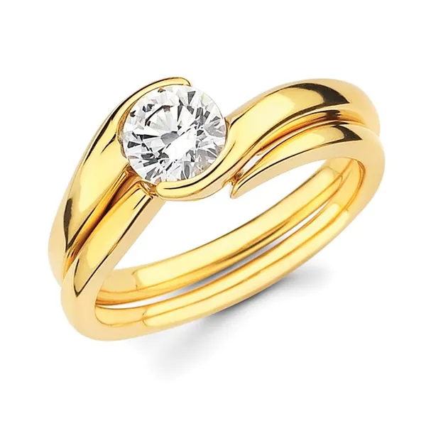 14k YG Tension Set Bypass Engagement Ring (Center Sold Separately) Image 2 Vaughan's Jewelry Edenton, NC
