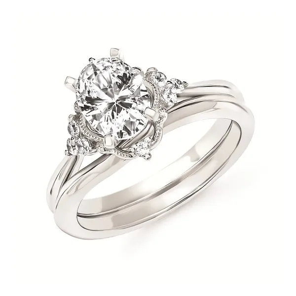 14k WG .13CT Vintage Inspired Diamond Accented Halo Engagement Ring (Center Sold Separately) Image 2 Vaughan's Jewelry Edenton, NC