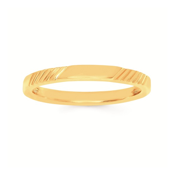 14k YG D/C Wedding Band Image 2 Vaughan's Jewelry Edenton, NC