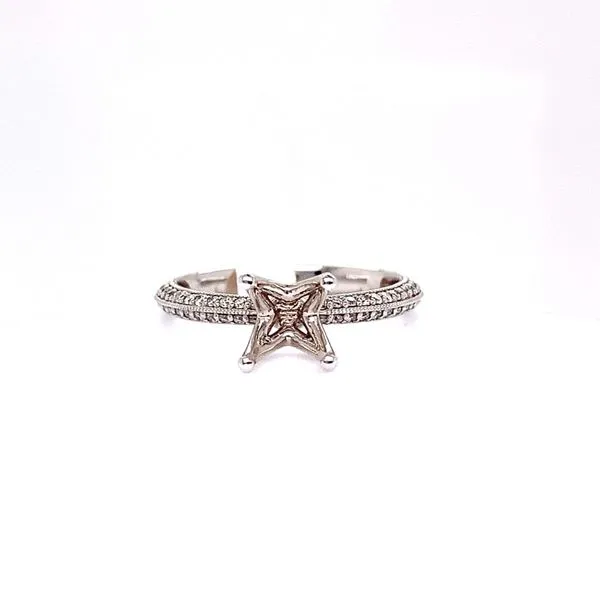 White 14 Karat Contemporary Engagement Ring Venus Jewelers Somerset, NJ