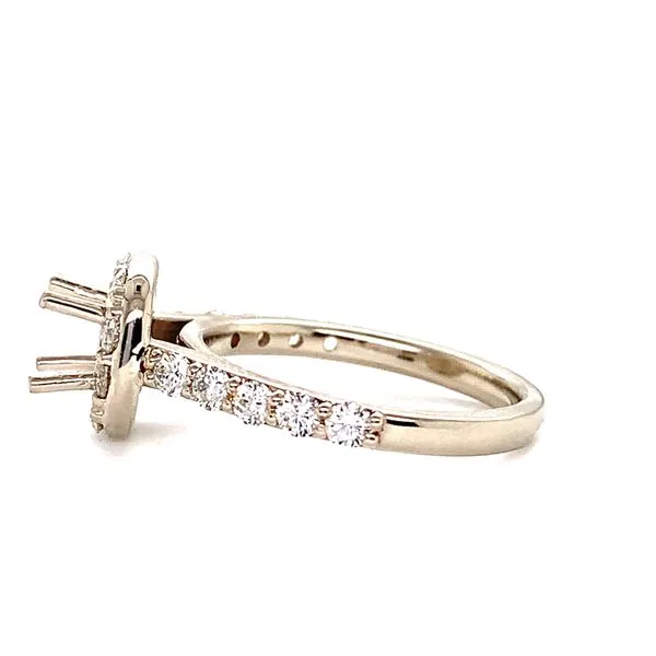 Lady's Yellow 14 Karat Diamond Halo Setting Image 2 Venus Jewelers Somerset, NJ