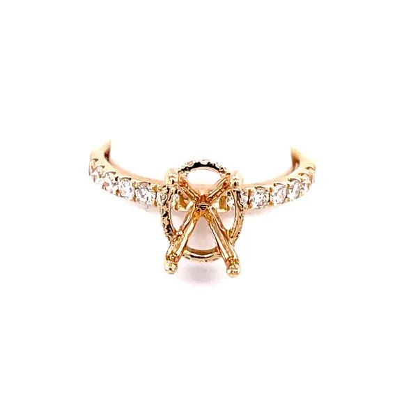 14 Karat Yellow Gold Solitaire Engagement Ring with 0.39TW Diamonds Image 2 Venus Jewelers Somerset, NJ