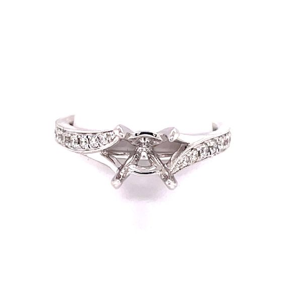 14 Karat White Gold Solitaire Engagement Ring with 0.31TW Diamonds Image 2 Venus Jewelers Somerset, NJ