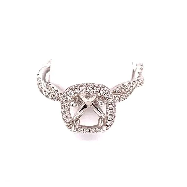 Lady's 14 Karat White Gold Solitaire Engagement Ring Image 2 Venus Jewelers Somerset, NJ