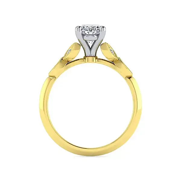 14K White Gold Emerald Halo Diamond Engagement Ring Image 2 Venus Jewelers Somerset, NJ