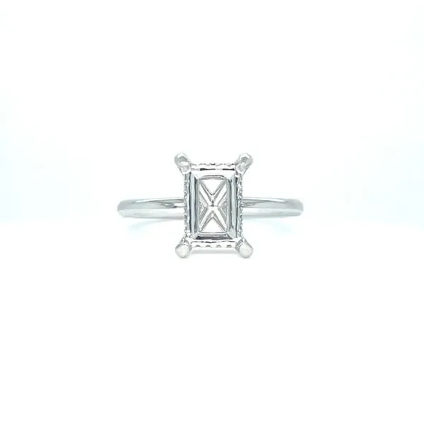 14kt White Gold Hidden Halo Radiant Center Diamond Engagement Ring Venus Jewelers Somerset, NJ