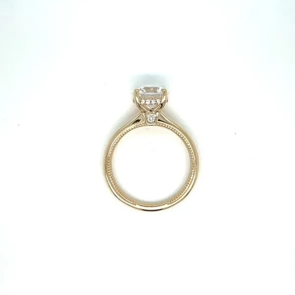 14kt Yellow Gold Verragio Solitaire Engagement Ring with Hidden Diamond Halo Image 3 Venus Jewelers Somerset, NJ