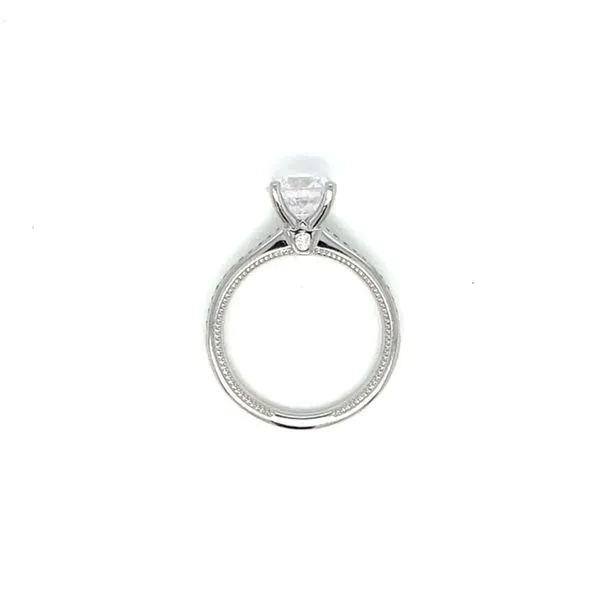 14kt White Gold Verragio Solitaire Engagement Ring Mounting w/ Diamond Accents Image 3 Venus Jewelers Somerset, NJ