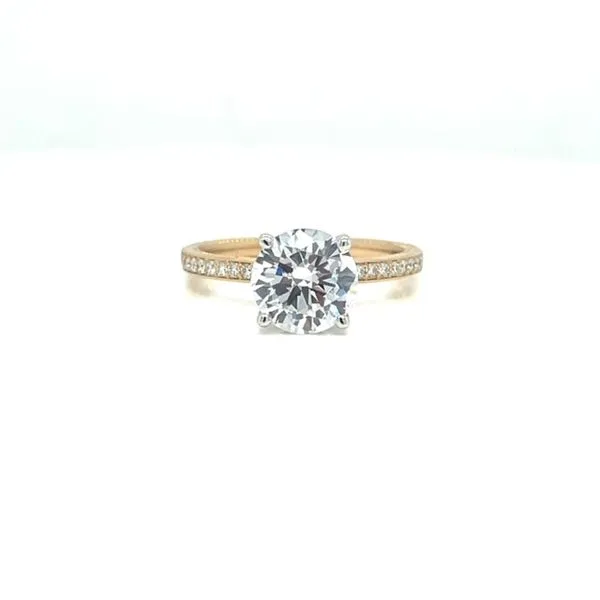 14kt Two-Tone Gold Verragio Solitaire Engagement Ring Mounting with Diamond Accents and Hidden Halo Venus Jewelers Somerset, NJ