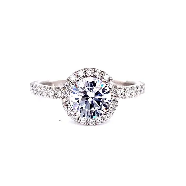 14Kt White Gold Halo Engagement Ring By Verragio Venus Jewelers Somerset, NJ
