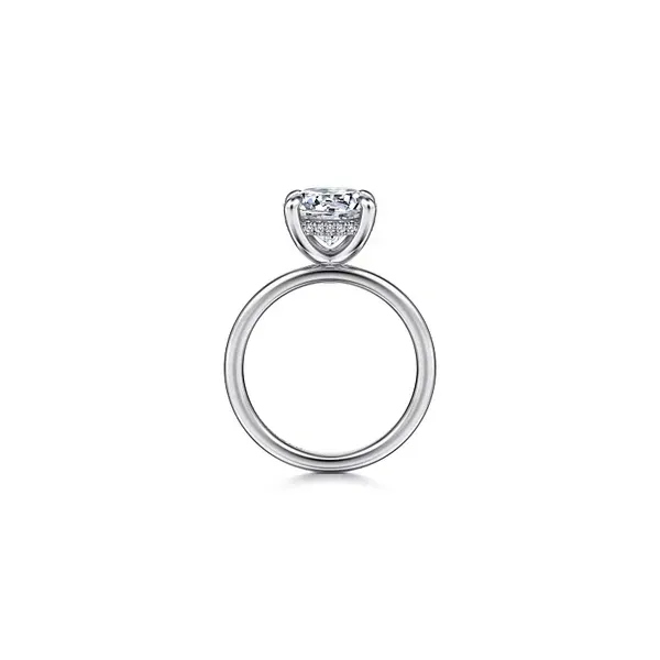 The Perfect Hidden Halo Round Diamond Solitaire Engagement Ring in White 14K Gold Image 2 Venus Jewelers Somerset, NJ