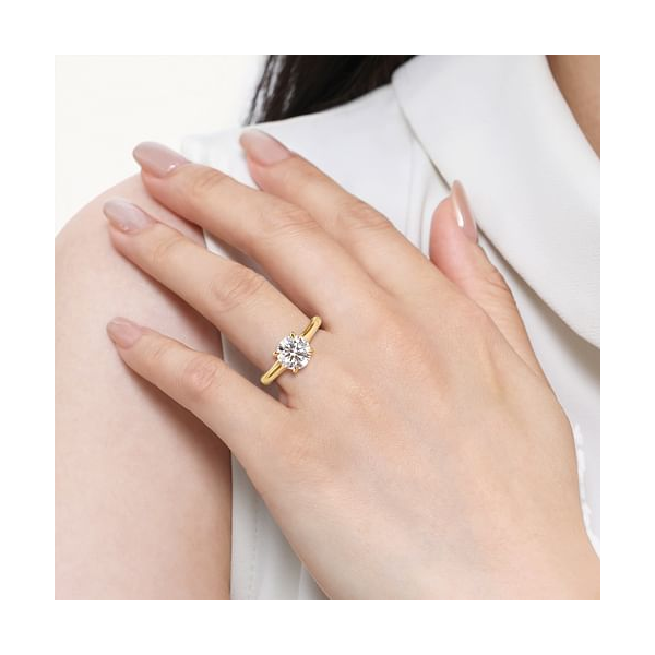 Diamond Engagement Ring Setting in 14K Yellow Gold Image 5 Venus Jewelers Somerset, NJ