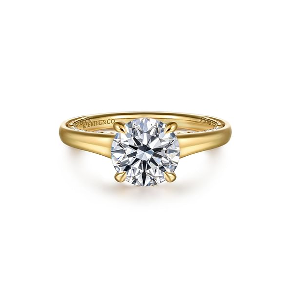 Diamond Engagement Ring Setting in 14K Yellow Gold Venus Jewelers Somerset, NJ
