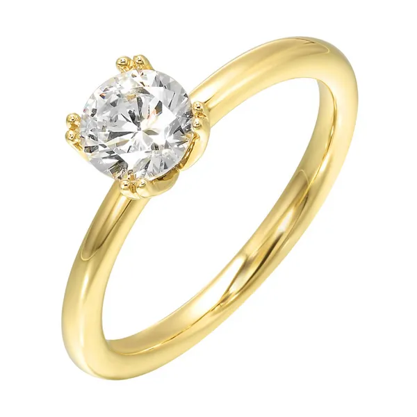 14K Yellow Gold Solitaire Engagement Ring Image 2 Venus Jewelers Somerset, NJ