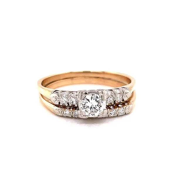 Vintage Wedding Band Set in 14k Yellow Gold Venus Jewelers Somerset, NJ