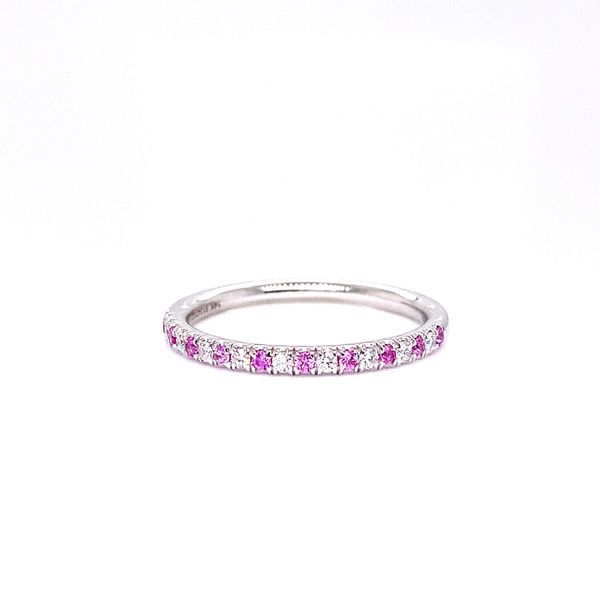 Lady's White Diamond and Pink Sapphire Ring Venus Jewelers Somerset, NJ