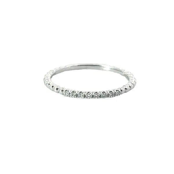 14K White Gold Bujukan Bead and Diamond Stackable Ring Venus Jewelers Somerset, NJ