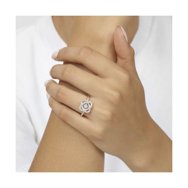 14Kt White Gold Love Crossing Diamond Ring Image 2 Venus Jewelers Somerset, NJ