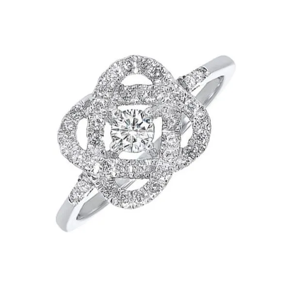 14Kt White Gold Love Crossing Diamond Ring Venus Jewelers Somerset, NJ