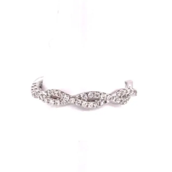 14 Karat White Gold Stackable Diamond Wedding Band Venus Jewelers Somerset, NJ