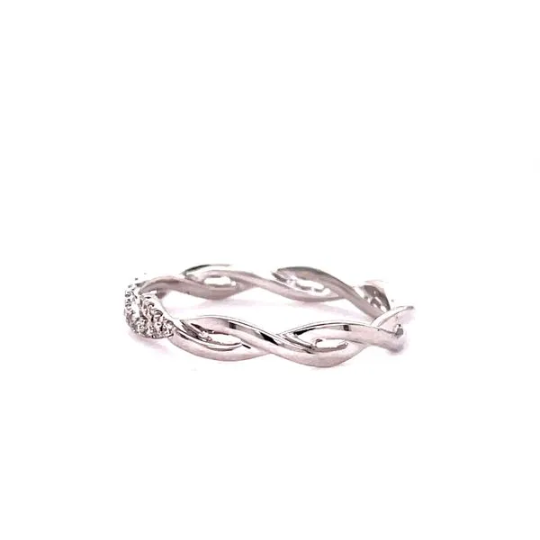 14 Karat White Gold Stackable Diamond Wedding Band Venus Jewelers Somerset, NJ