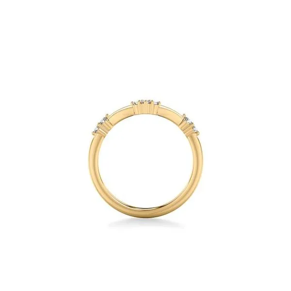 Chevron Shaped Wedding Band With Diamond Accents Image 2 Venus Jewelers Somerset, NJ