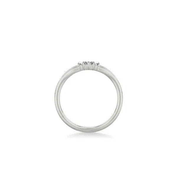 1/10ctw V Shaped 3 Stone Contour Wedding Band Image 2 Venus Jewelers Somerset, NJ