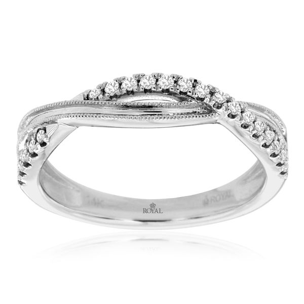 14K White Gold Stackable Diamond Wedding Band – 0.16 CTW Venus Jewelers Somerset, NJ