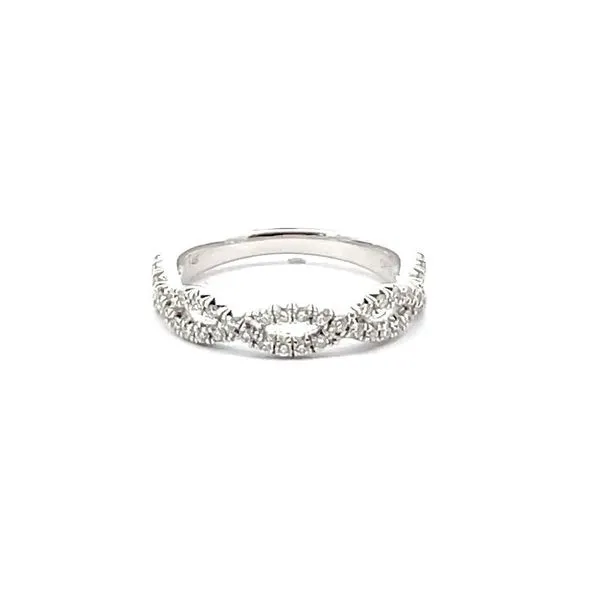 Lady's White Gold Criss Cross Diamond Band Venus Jewelers Somerset, NJ