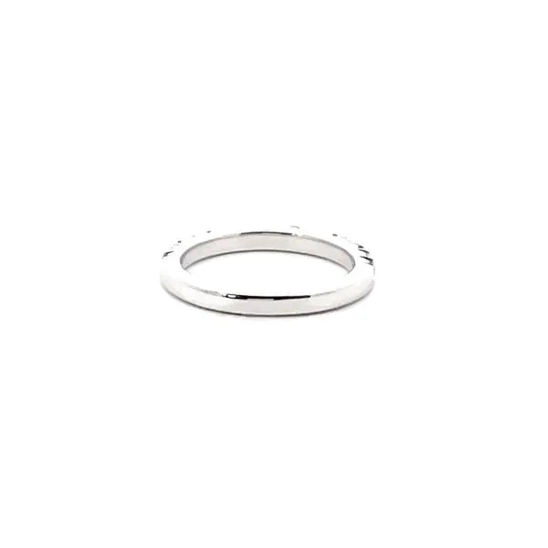 Lady's White Gold Alternating Sapphire & Diamond Band Image 3 Venus Jewelers Somerset, NJ