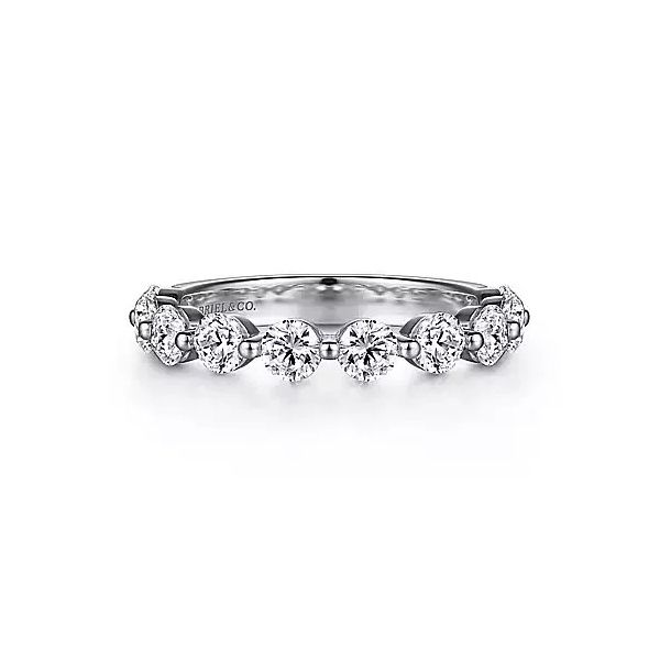 14K White Gold Single Prong Diamond Wedding Band – 1.50 CTW Venus Jewelers Somerset, NJ