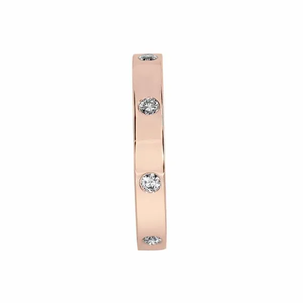 Lady’s 18K Rose Gold Stackable Diamond Wedding Band – 0.22ctw G/VS Round Diamonds (Size 6.25) Image 2 Venus Jewelers Somerset, NJ