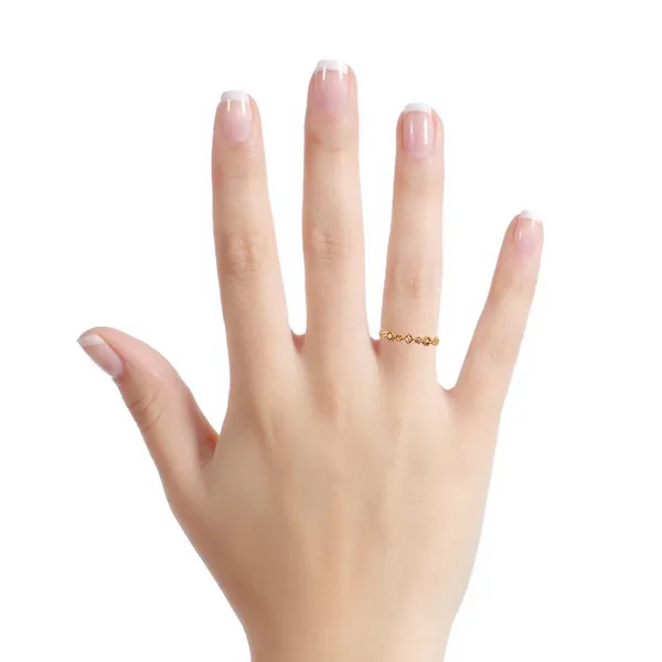 14K Rose Gold Round & Princess Diamond Stackable Wedding Band – Size 6.25 | Venus Jewelers Image 2 Venus Jewelers Somerset, NJ