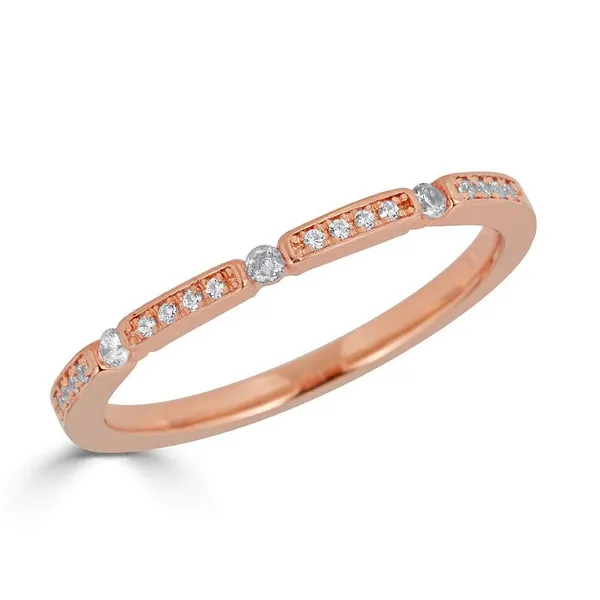 14K Rose Gold Diamond Stackable Wedding Band – Size 6 | Venus Jewelers Venus Jewelers Somerset, NJ