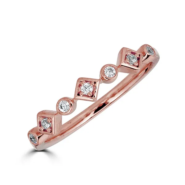 14K Rose Gold Diamond Stackable Wedding Band – Size 6.25 | Venus Jewelers Venus Jewelers Somerset, NJ