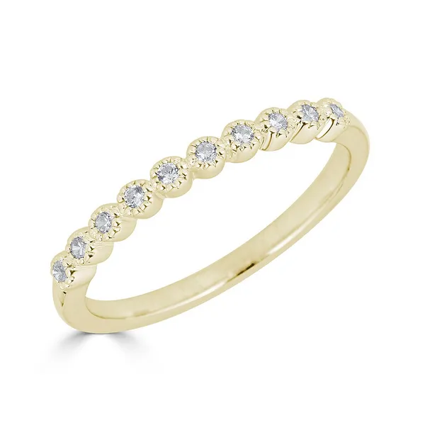 14K Yellow Gold Bezel Set Diamond Stackable Wedding Band – Size 6.5 | Venus Jewelers Venus Jewelers Somerset, NJ