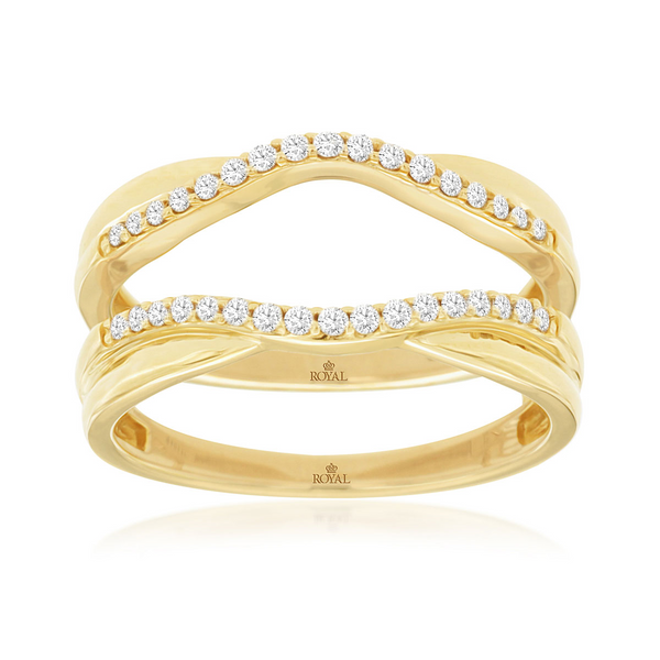 14K Yellow Gold Diamond Insert Wedding Band – 0.20 CTW Venus Jewelers Somerset, NJ