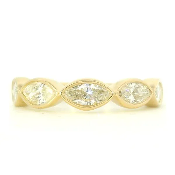 14K Yellow Gold Marquise Diamond Wedding Band – 1.30ctw (Size 6) Venus Jewelers Somerset, NJ