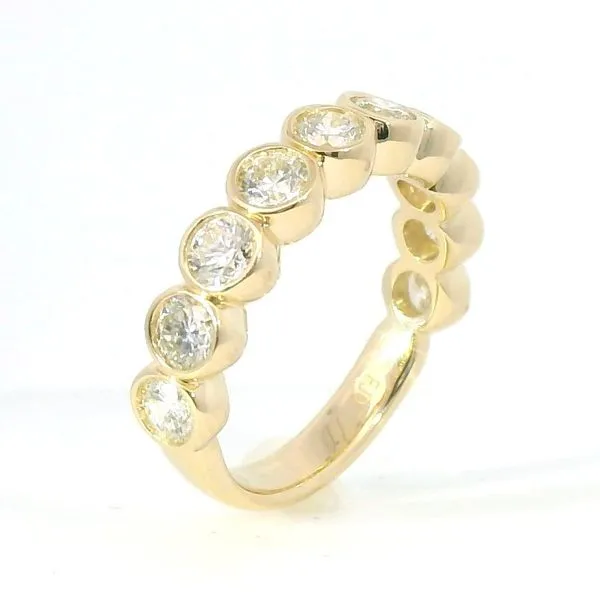 14K Yellow Gold Ten-Stone Diamond Wedding Band – 1.50ctw Round Diamonds (Size 6) Image 2 Venus Jewelers Somerset, NJ