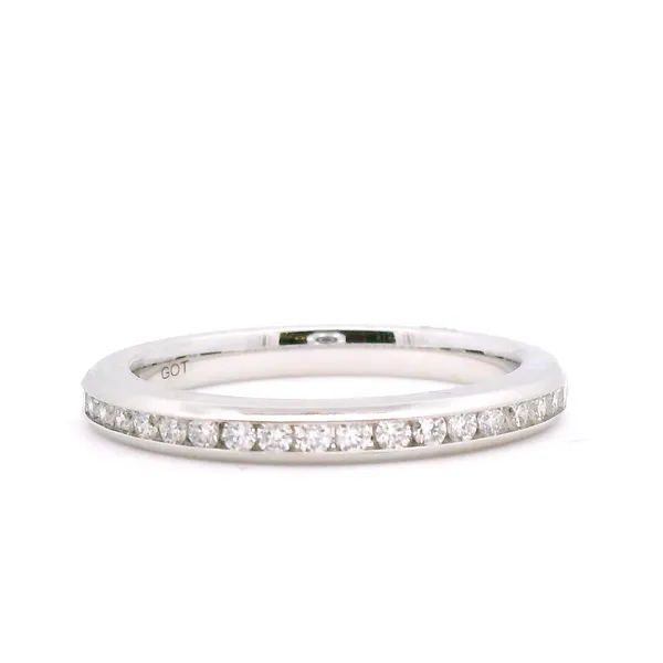 14K White Gold Stackable Diamond Wedding Band Image 4 Venus Jewelers Somerset, NJ