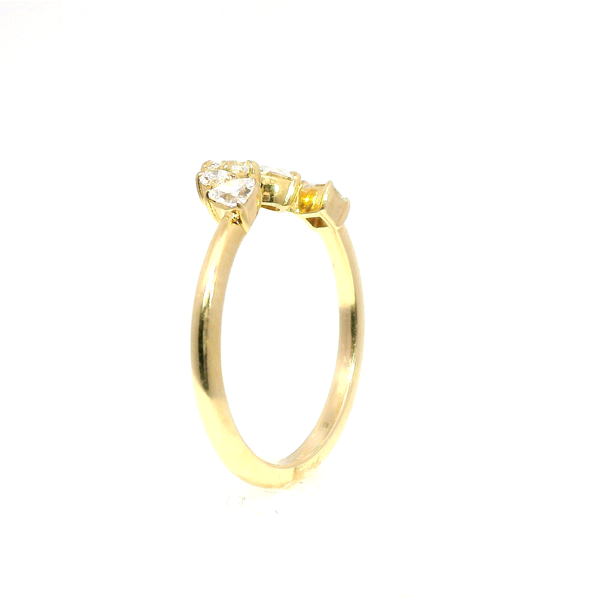 14K Yellow Gold Multi-Shape Lab Grown Diamond Curved Wedding Band – 0.51 CTW Image 2 Venus Jewelers Somerset, NJ