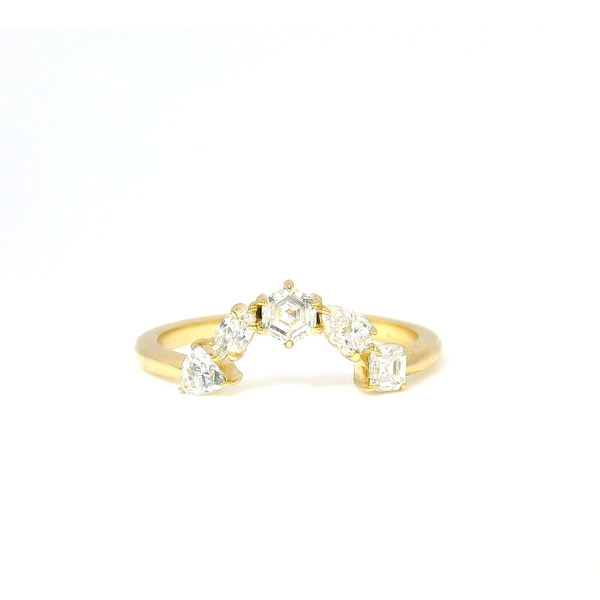 14K Yellow Gold Multi-Shape Lab Grown Diamond Curved Wedding Band – 0.51 CTW Venus Jewelers Somerset, NJ